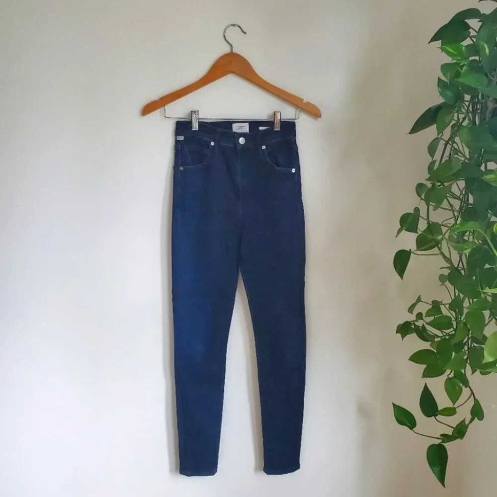 CITIZENS OF HUMANITY | Indigo Blue High Rise Skinny Chrissy Denim Jeans (25)